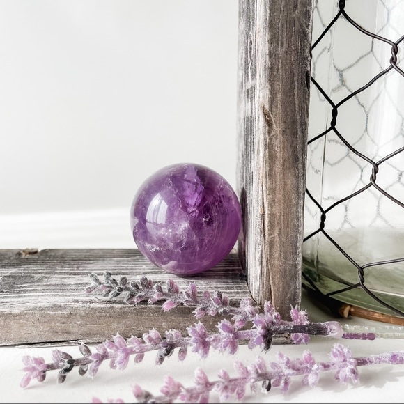 Amethyst 42 mm Sphere Orb Display - Picture 2 of 6